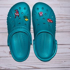 Teal Crocs